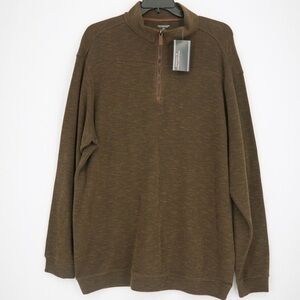 Roundtree & Yorke Brown Zip Up Sweater
